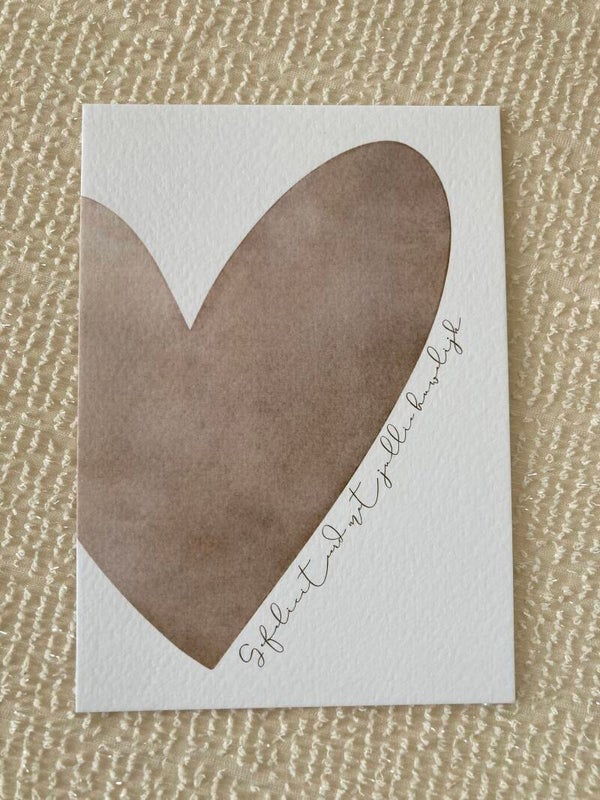 Kaart ‘huwelijk, bruin hart’