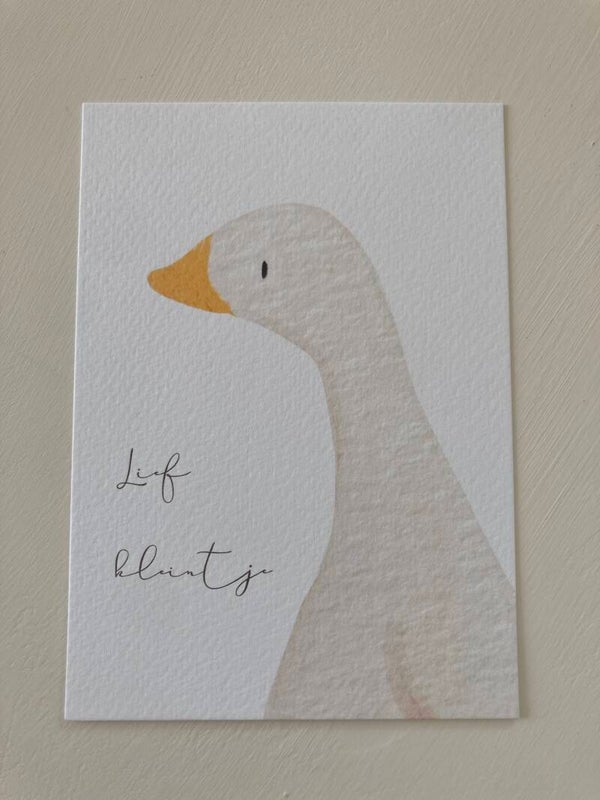 Kaart ‘gans, lief kleintje’