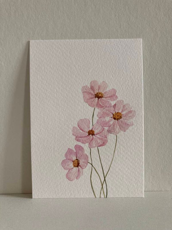 Kaart 'bloemen, roze'