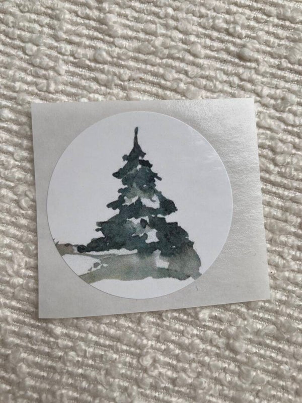 Sticker 'boom in sneeuw'