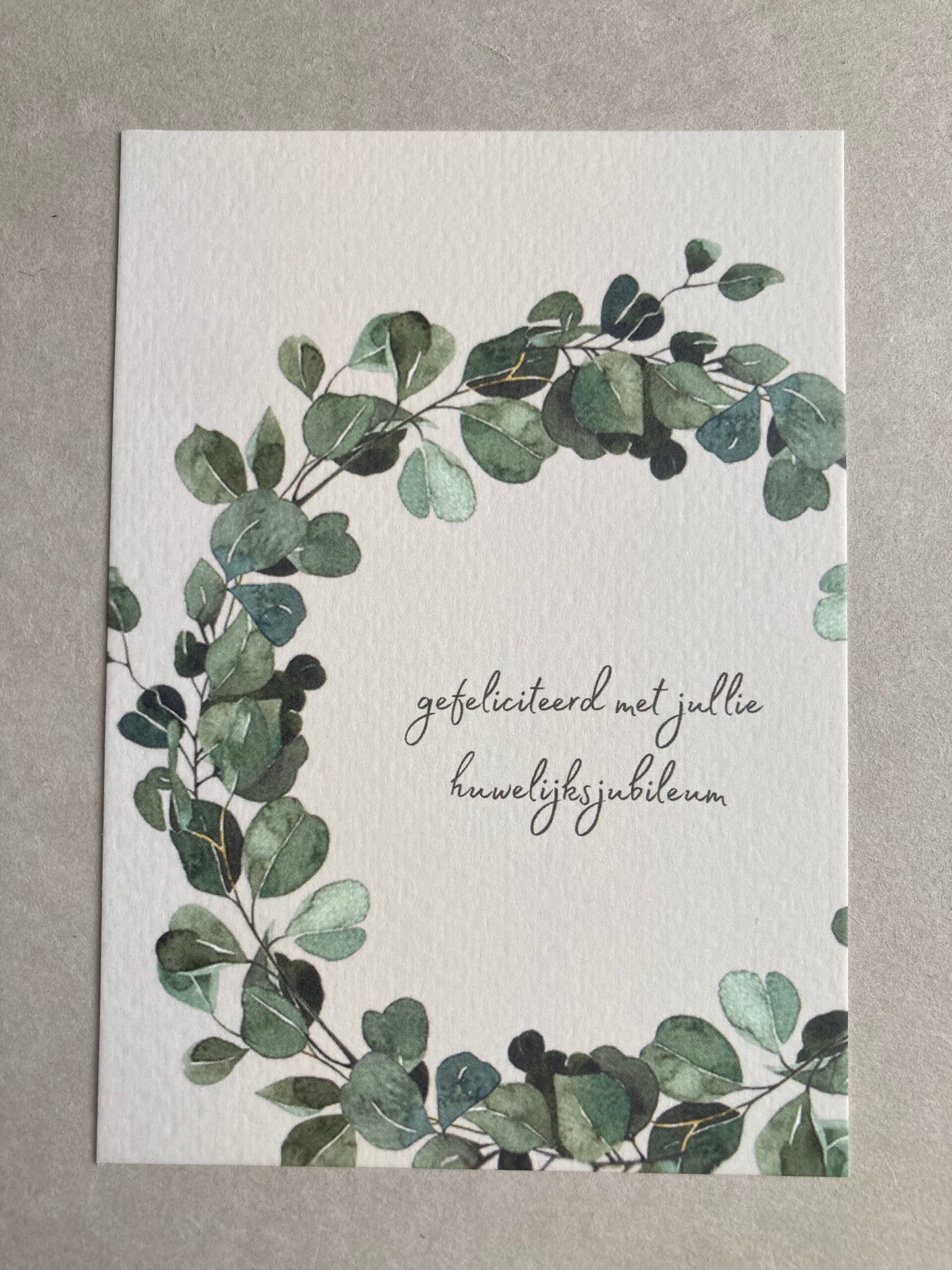 Kaart 'huwelijksjubileum, krans'