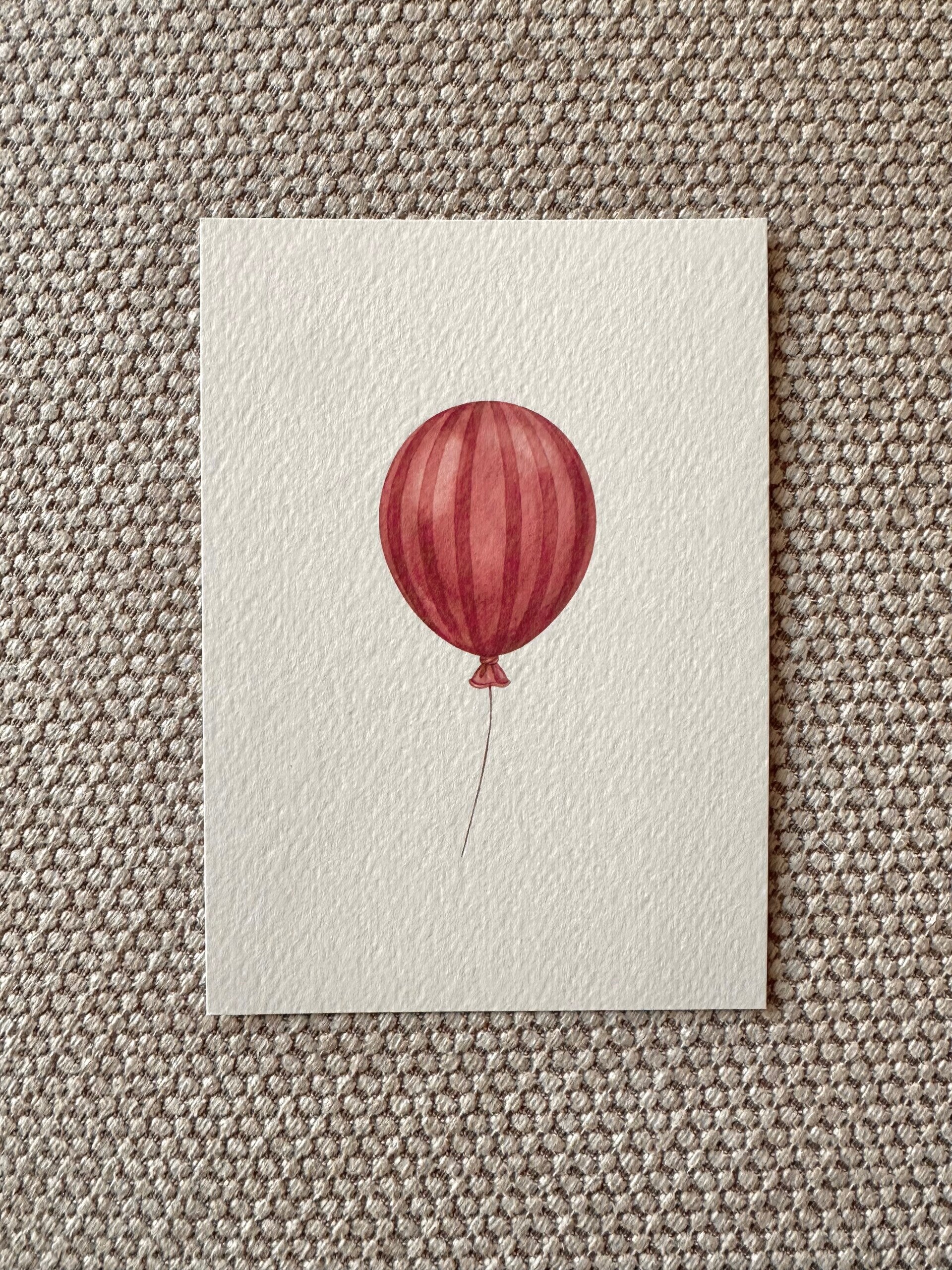 Kaart 'ballon, bordeaux'