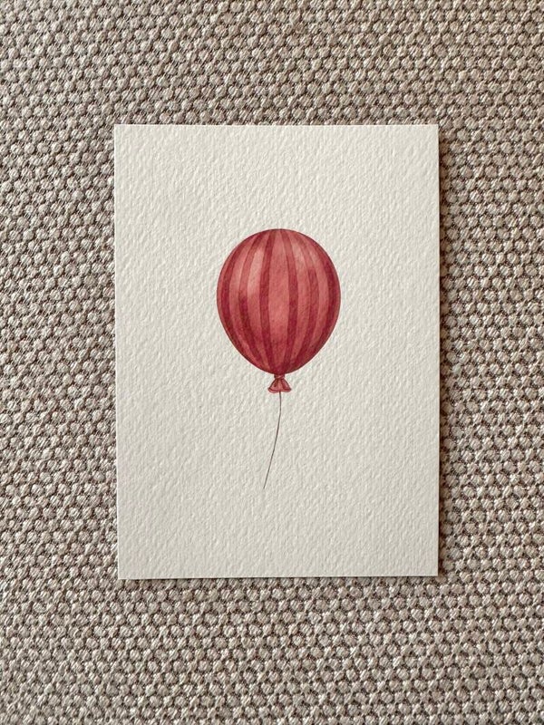 Kaart 'ballon, bordeaux'