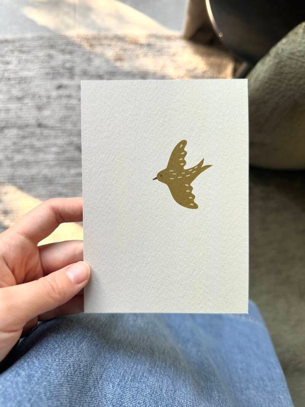 Kaart 'vogel, groen/olijf'