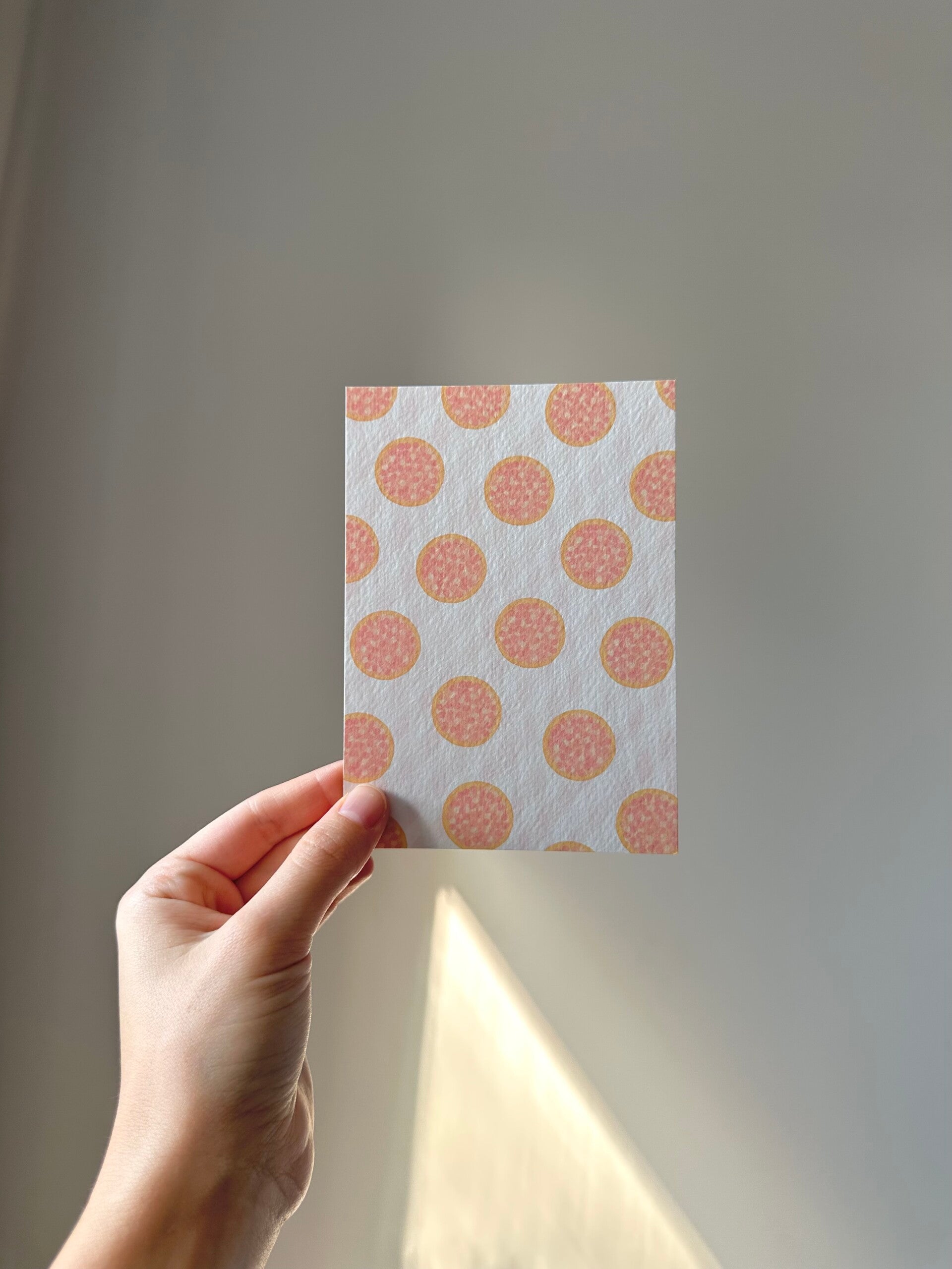 Kaart 'roze beschuitjes met ruit'