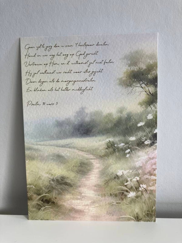 Kaart 'landschap, psalm 37'