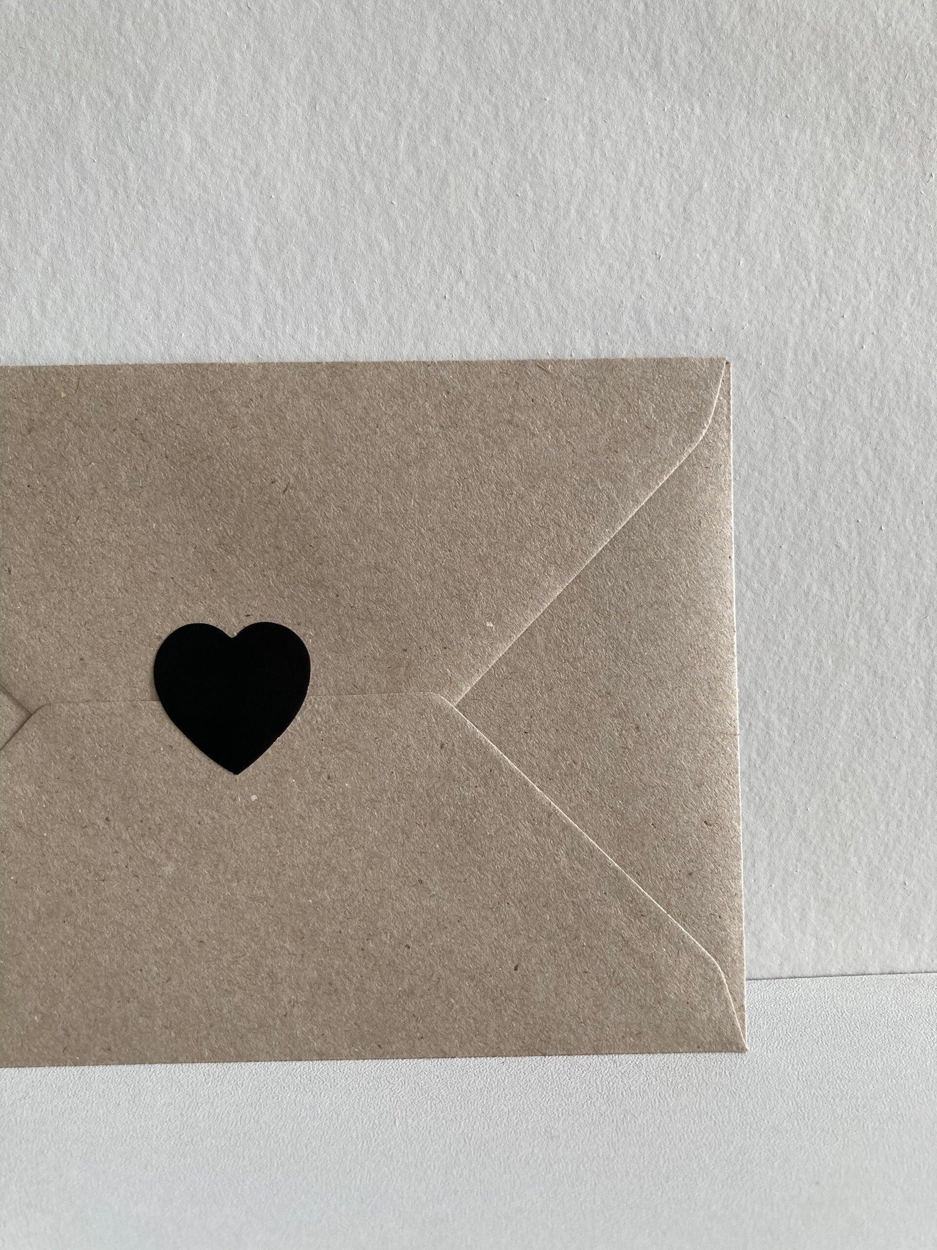 Sticker 'hartje, zwart'