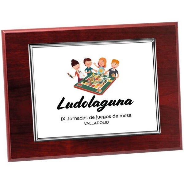 PLACA 17-151 PLATA CON MADERA