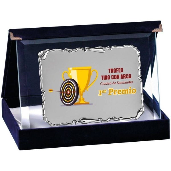 PLACA 17-185 PLATA C/CRISTAL SUBLIMACIÓN