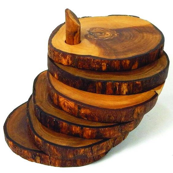 Rustikale Untersetzer 4-er