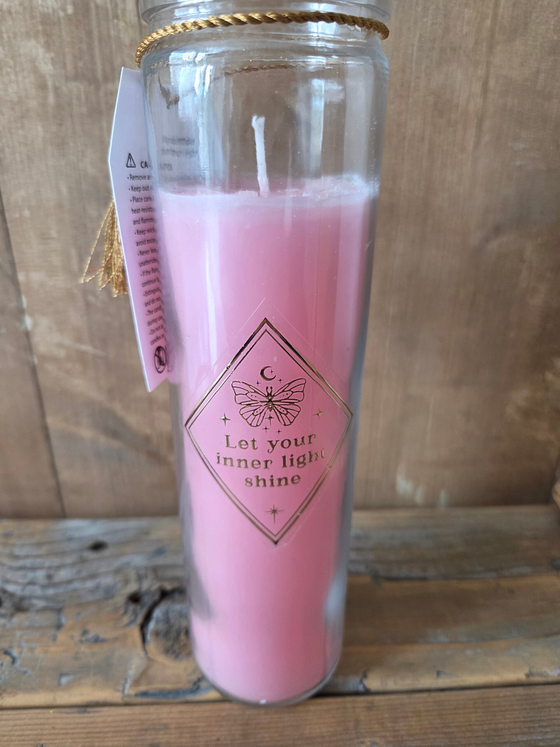 Bougie Mystic Rose avec cristaux de quartz rose