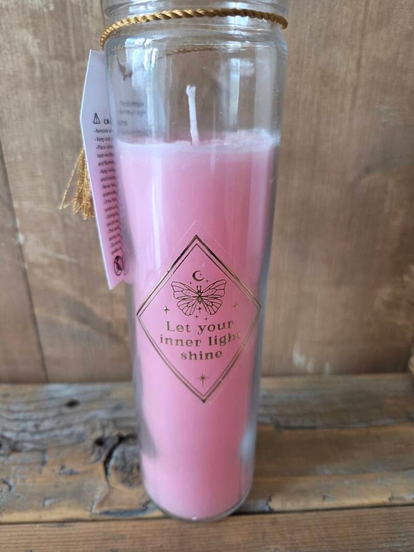 Bougie Mystic Rose avec cristaux de quartz rose