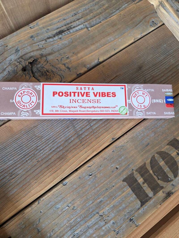 bâtons d’encens Positive Vibes de Satya