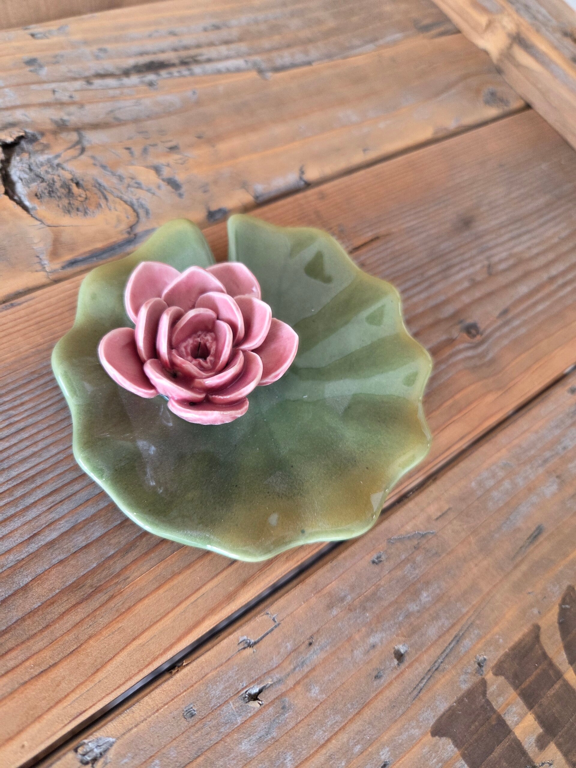Porte-encens lotus rose