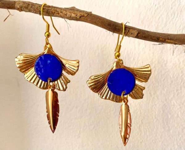 Gingko Plume Bleu profond