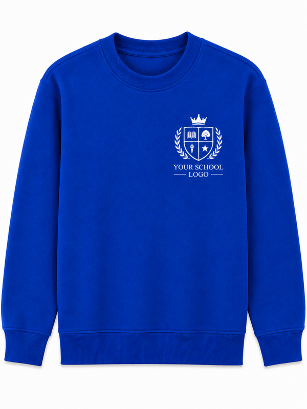 Round Neck Sweatshirt - Royal Blue