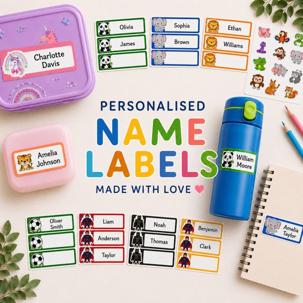 50 Personalised Name Label - School & Nursery