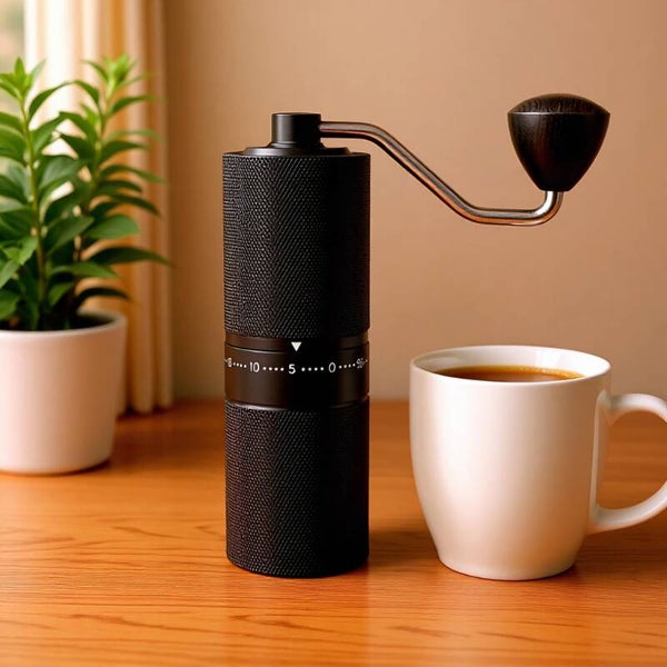 E3 External Adjustable Hand-Cranked Seven-Star Steel Core Coffee Grinder