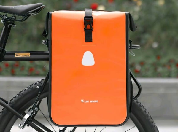 Large capacity folding bag for bicycles, mountain bikes, bicycles, travel, waterproof rear seat bag