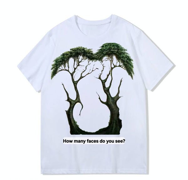 Tree and people; 300g 100% cotton T-shirt