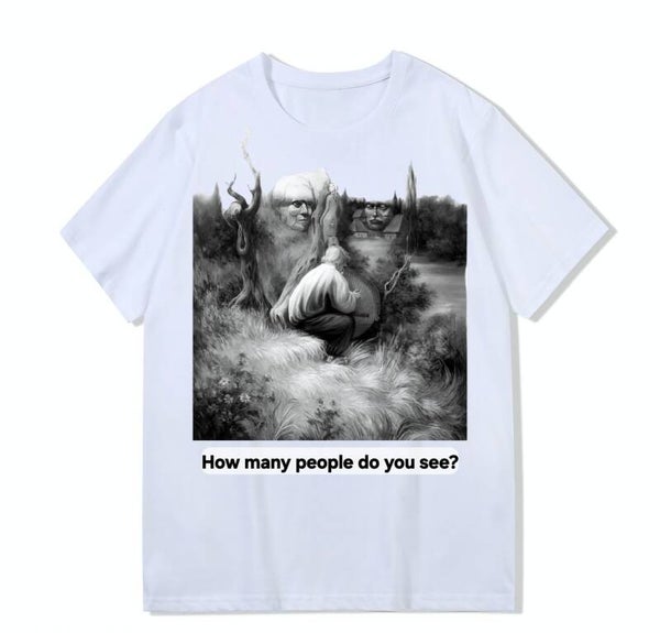 People in the village; 300g 100% pure cotton T-shirt