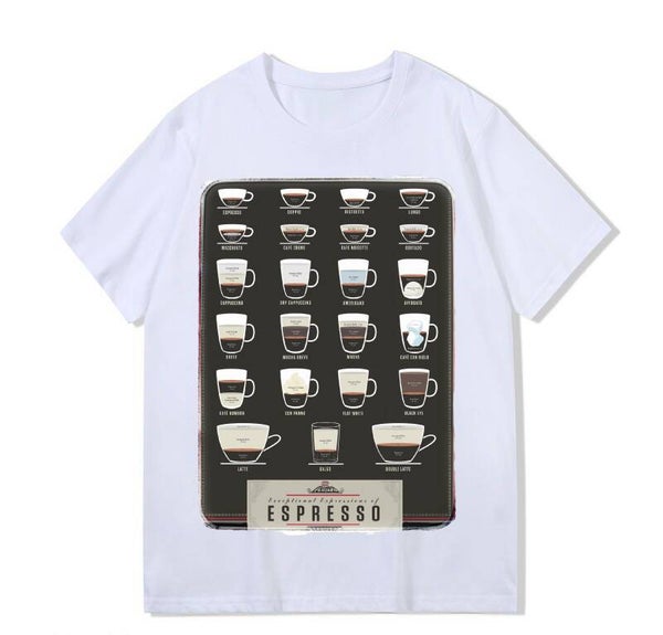 Heavy weight 300g optical Illusion 100% cotton T-shirt ​digital textile printing; Espresso