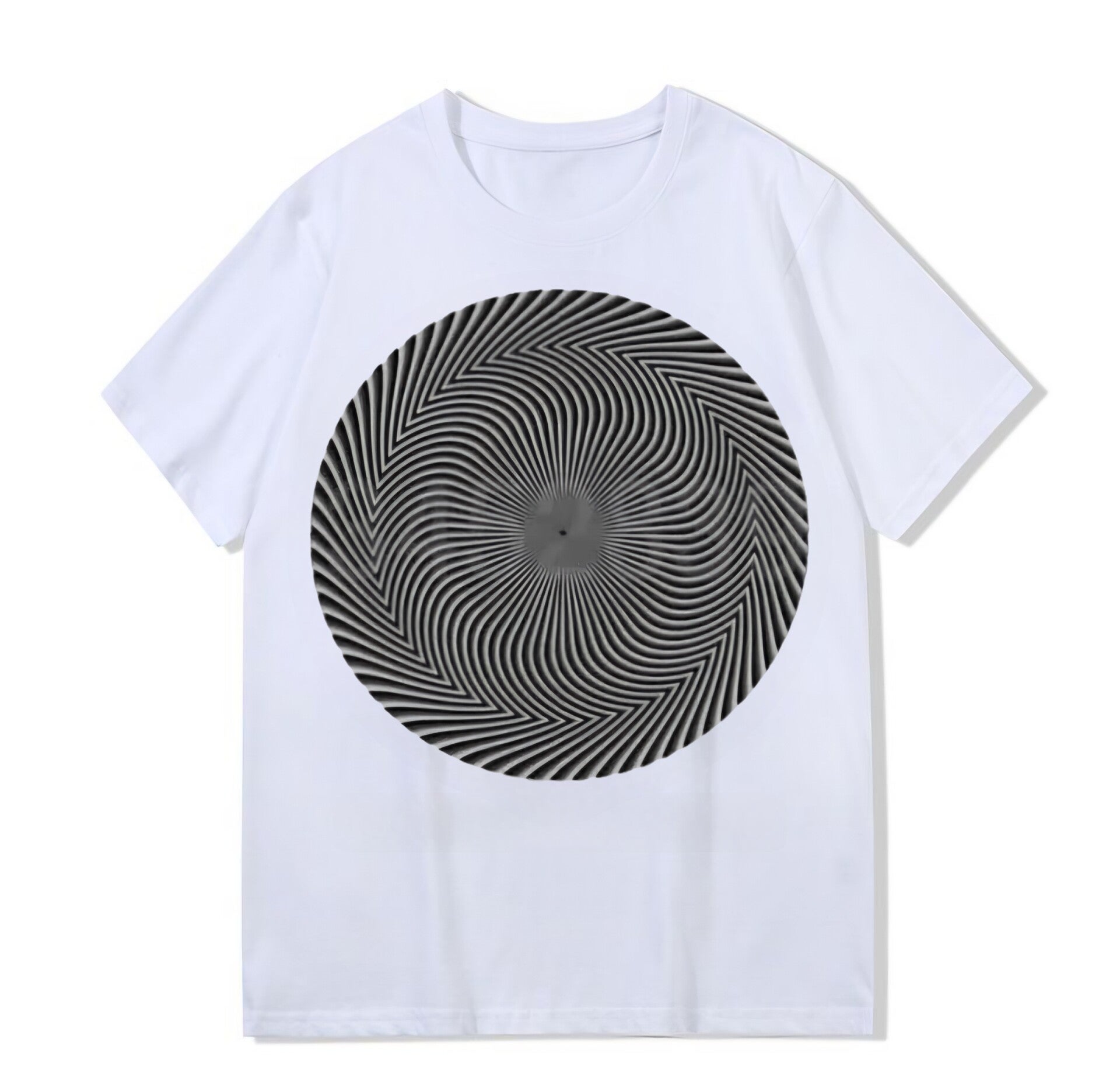 Heavy weight 300g optical Illusion 100% cotton T-shirt ​digital textile printing; hidden number