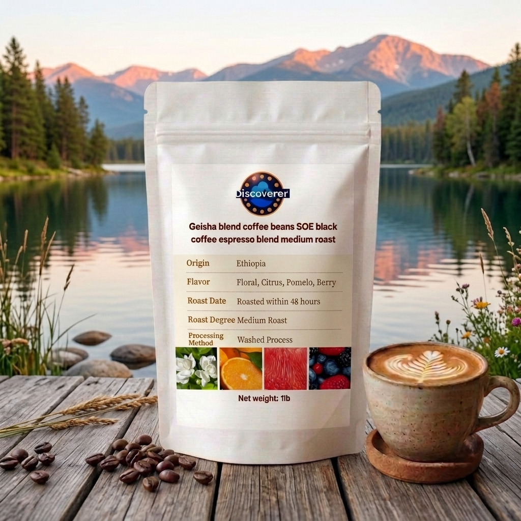 Geisha blend coffee beans SOE black coffee espresso blend medium roast