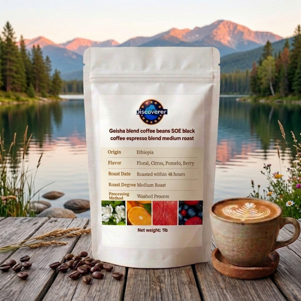 Geisha blend coffee beans SOE black coffee espresso blend medium roast