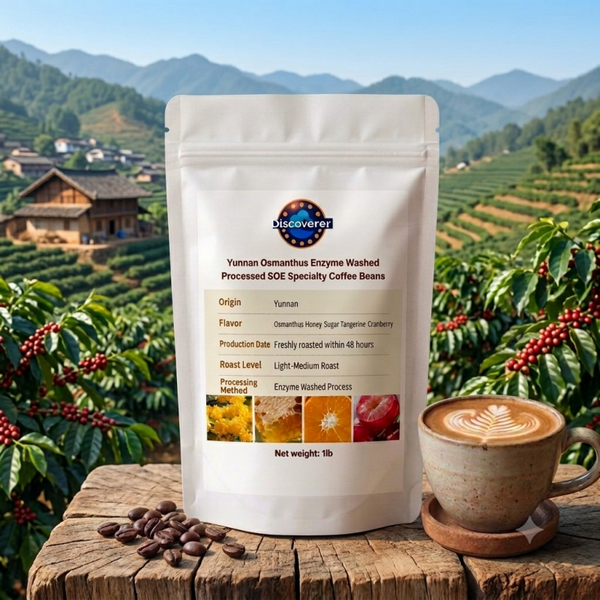 Yunnan Osmanthus Enzyme Washed Processed SOE Specialty Coffee Beans