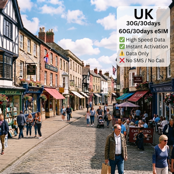 UK 30G/60G 30days eSIM