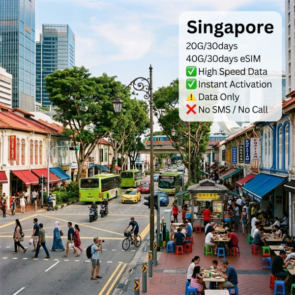Singapore 20G/30days 40G/30days eSIM