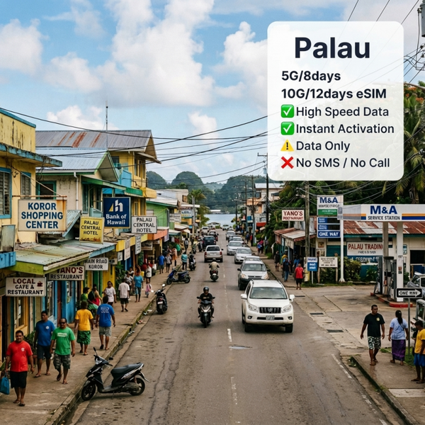 Palau 5G/8days 10G/12days eSIM