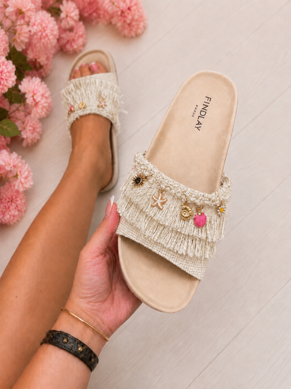 Boho summer slippers