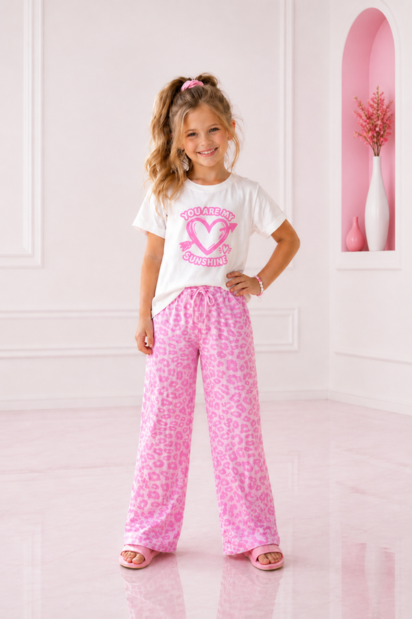 Leopard broek roze