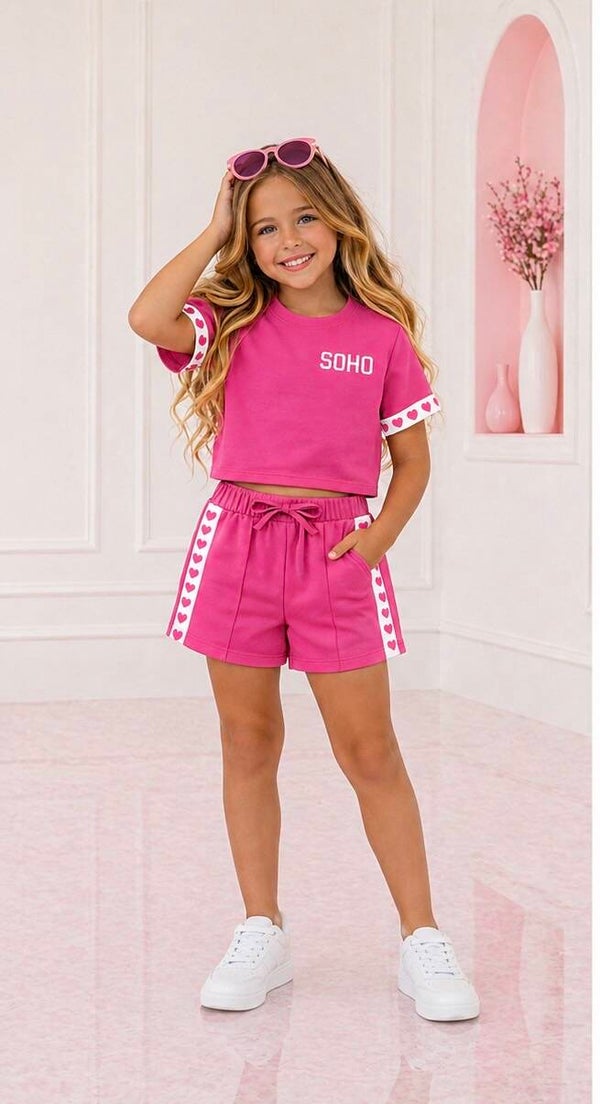 Soho hartjes set roze