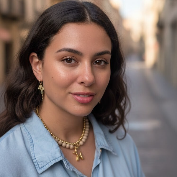 Kralenketting ballonhondje - beige