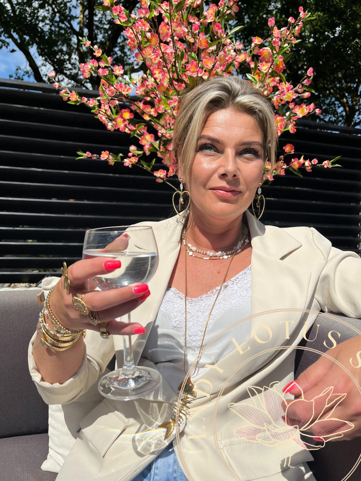 Ring Marseille - 14k gold plated met natuursteen