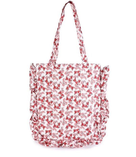 Tas met ruffles & bloemenprint