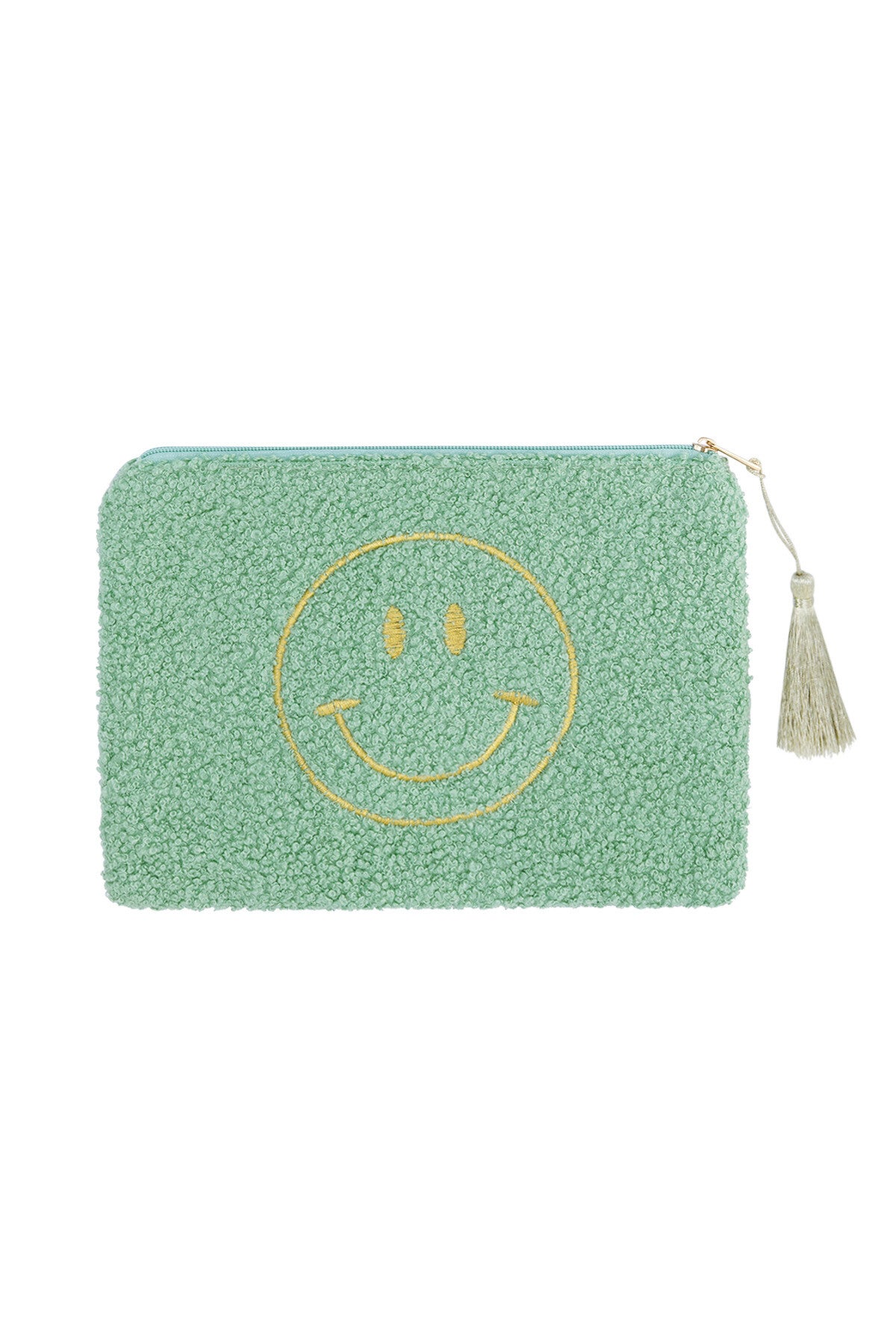 Make-up tas teddy smiley - Groen