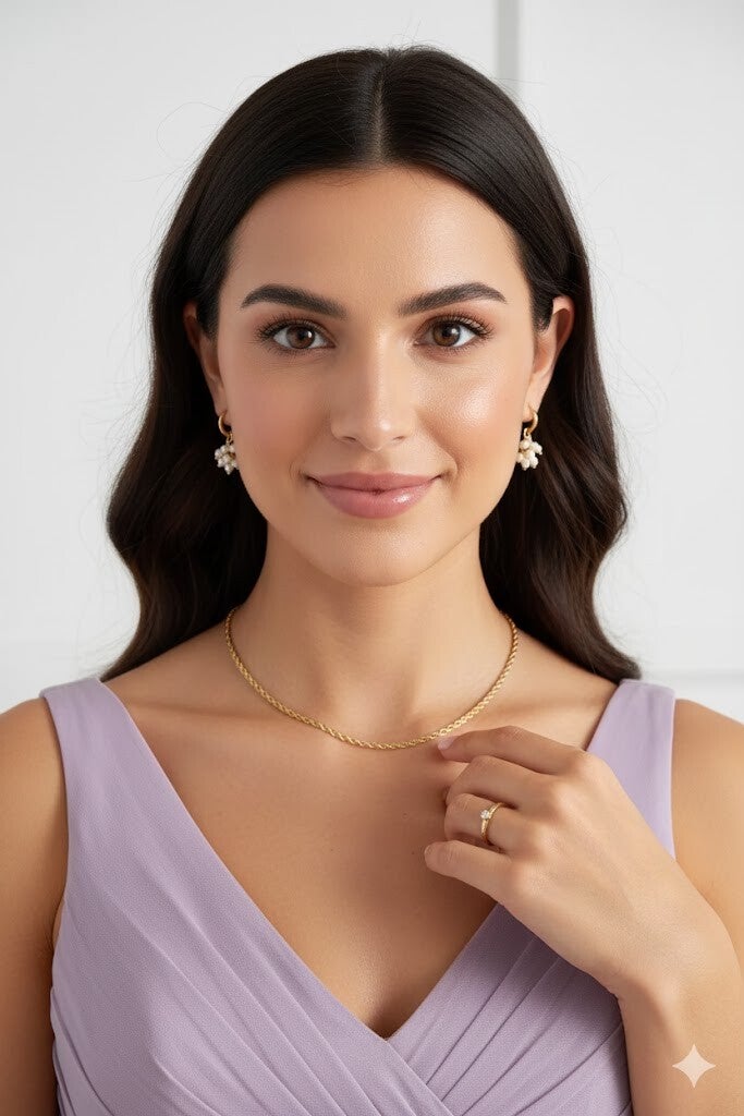 Oorbellen Grappes de perles - Tros van parels - Goud