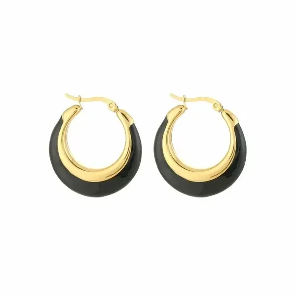 Black hoops goud