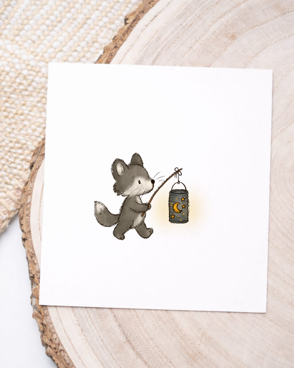 Wolf mit Laterne