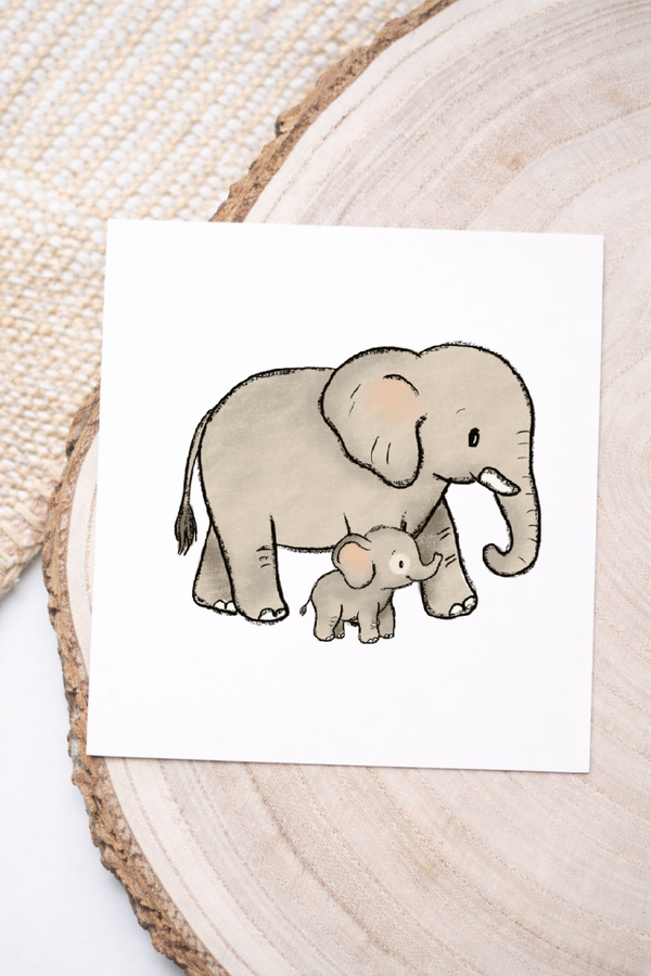 Elefantenmama mit Baby