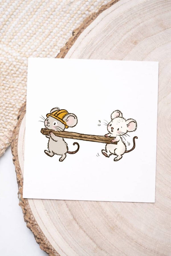 Baustellenmaus gemeinsam helfen