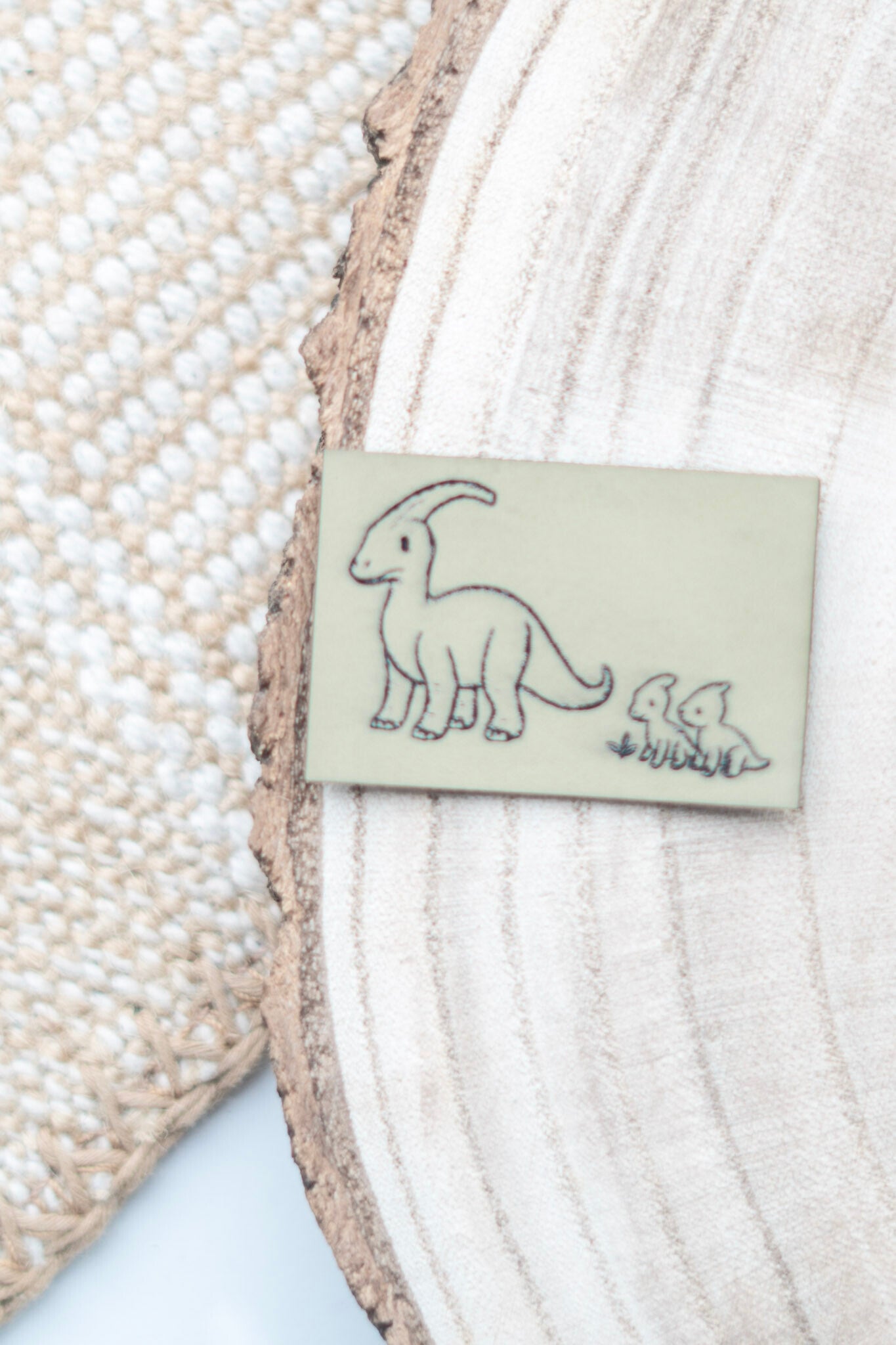 Dino Parasazrolophus Outline Label