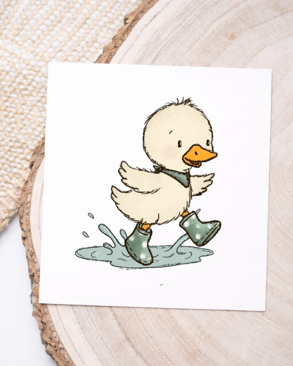 Ente in Pfütze