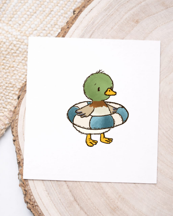 Ente mit Schwimmring