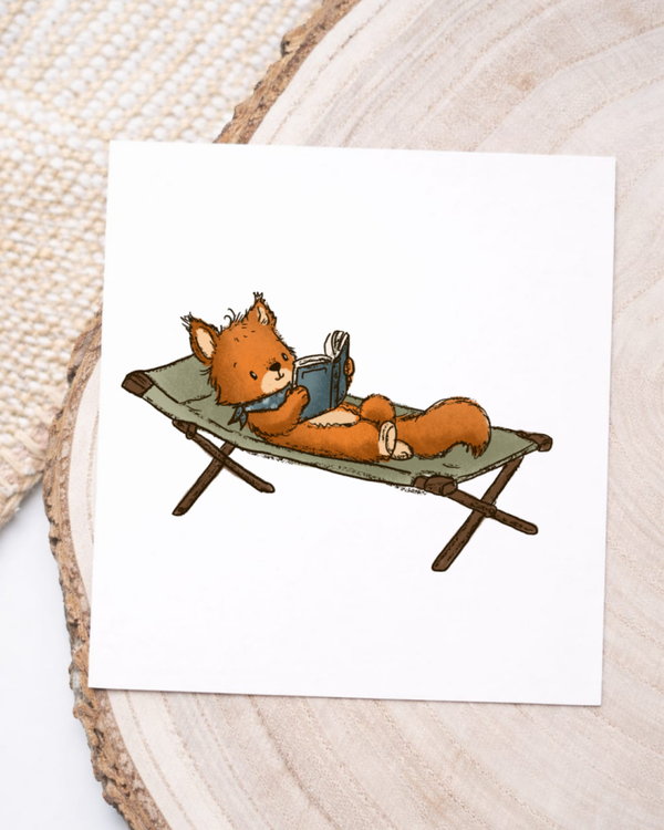 Eichhörnchen am Lesen