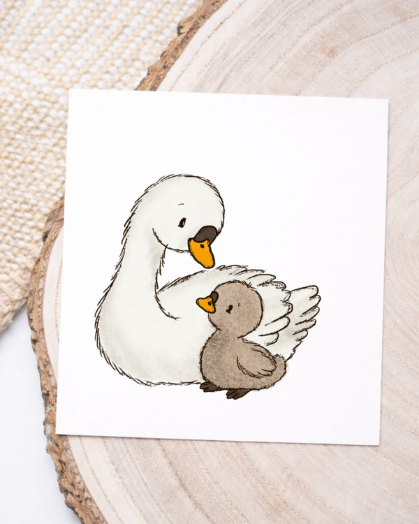 Schwan mit Baby